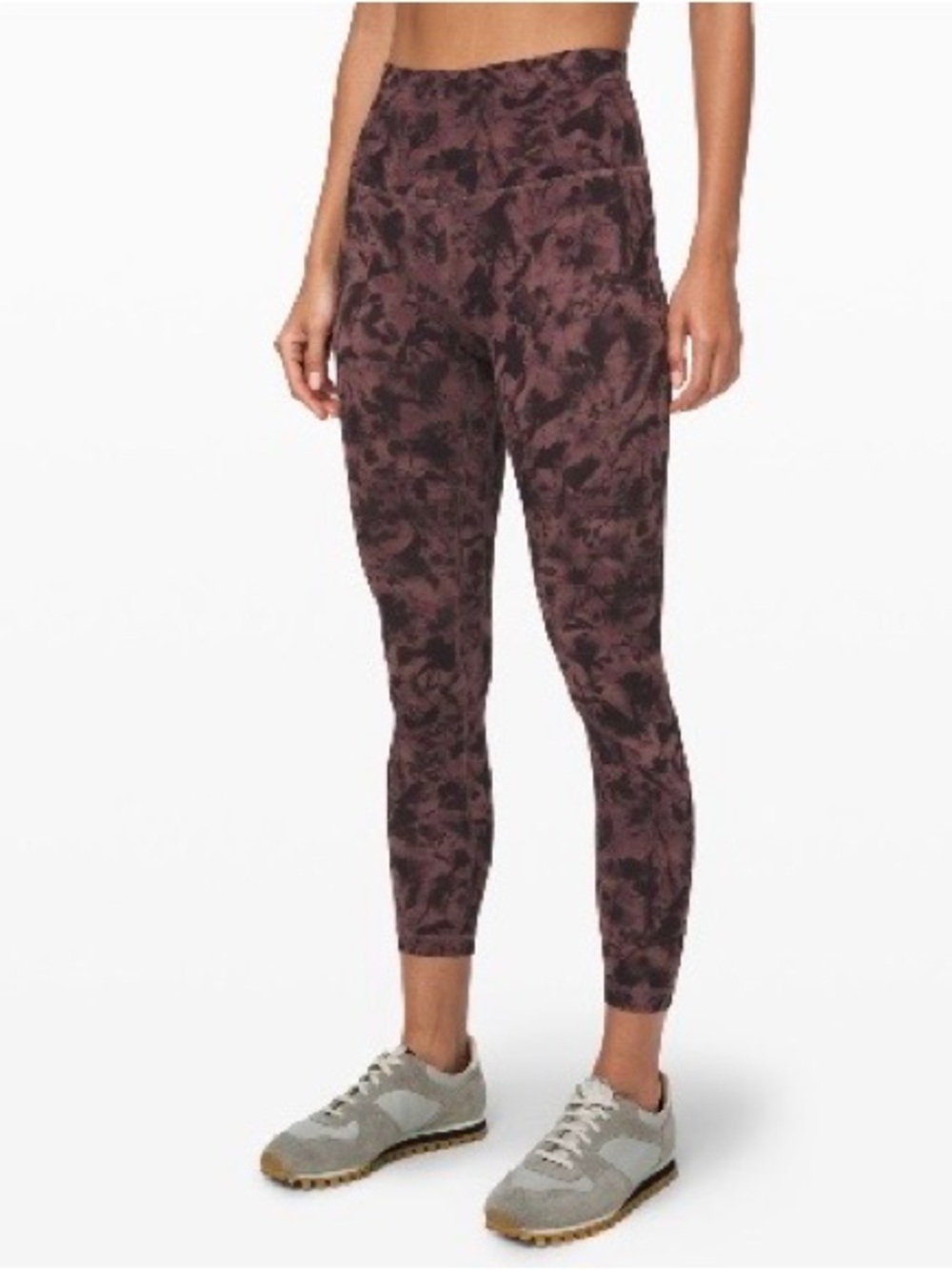 Lululemon Align Floral Purple and Black Leggings
